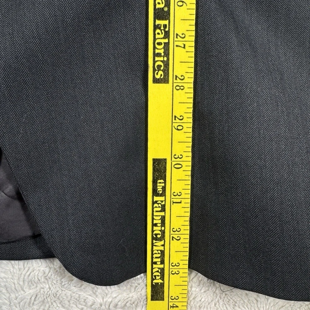 Brooks Brothers 1818 Madison 48L 43W Black Wool Two‎ Button Sport Coat USA